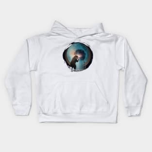 Bear in the universe Kids Hoodie